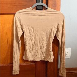SKIMS Tan Long Sleeve Top